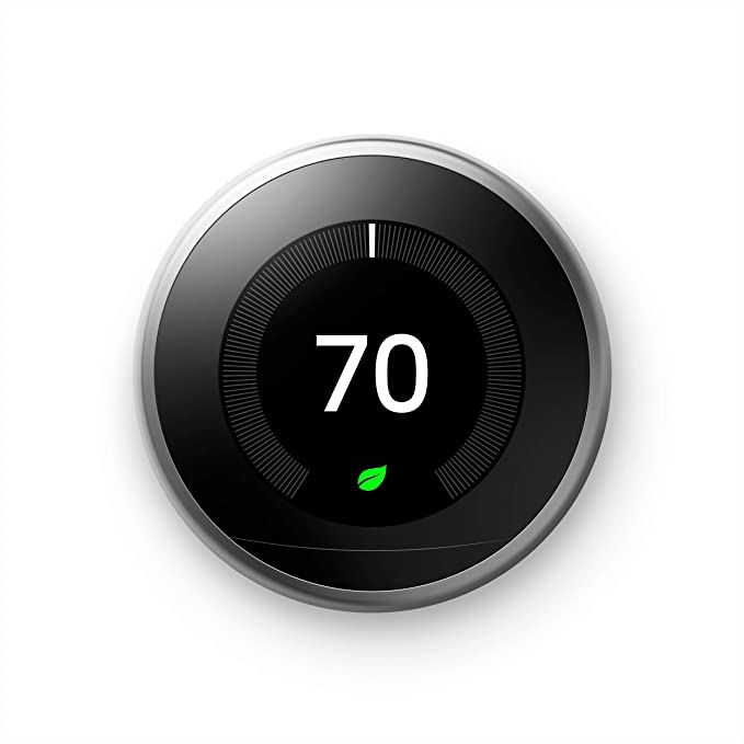 Google Nest Learning Thermostat | 3rd Generation | Stainless Steel